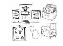 Drawings of healthcare related images